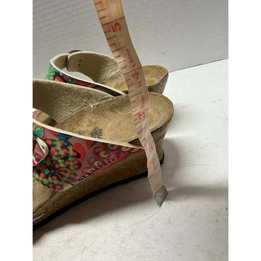 Papillio Birkenstock Multi Color Abstract Print Wedge Sandals Size 36 L5 M4